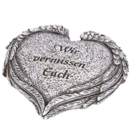 Trauer-Shop Engel Herz Wir vermissen Euch, engraving inscription with angel wings.