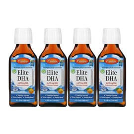 CarlsonLabsElite Elite DHA 2270mg Natural Orange Omega3 3.3 fl oz, 100ml, 4 Count / CarlsonLabsElite 엘리트 DHA 2270mg 내츄럴 오렌지 Omega3 3.3 fl oz, 100ml, 4개
