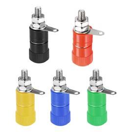 Rebower 10Pcs Binding Post Terminal 5 Colors 4mm Banana Plug Jack Socket for for Speaker, Audio, Video Receiver, Amplifiers, Sound Systems