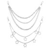 VZZNN 2 Pieces Belt Chain Multi-Layer Y2k Accessories Hip Hop Pants Chain, Wallet Chain Goth Accessories Jean Chains Star Accessories Punk Accessories Pocket Chain for Men and Women