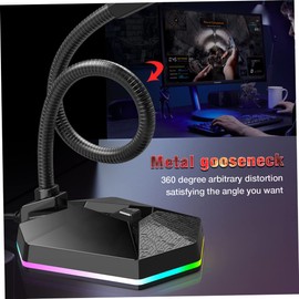 Alasum 1pc Desktop Condenser Dictation Microphone Laptop Mic USB Computer Microphone RGB USB Microphone Bendable Microphone Desktop Microphone Anti-Noise Microphone Household Capacitor