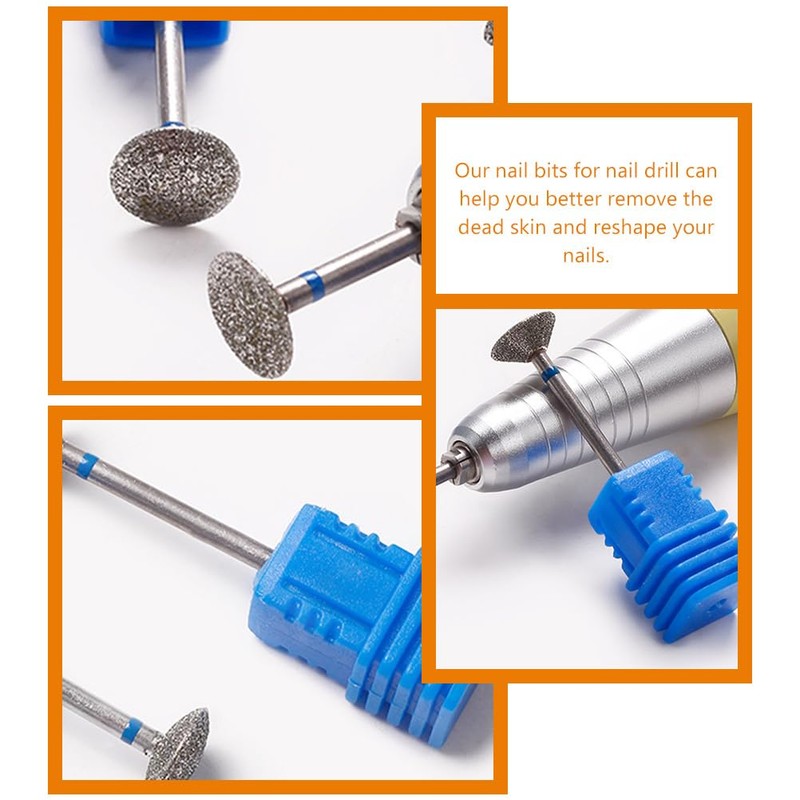 minkissy 3 Pcs Nail Polisher Diamond Tipped Drill Bit Cuticle