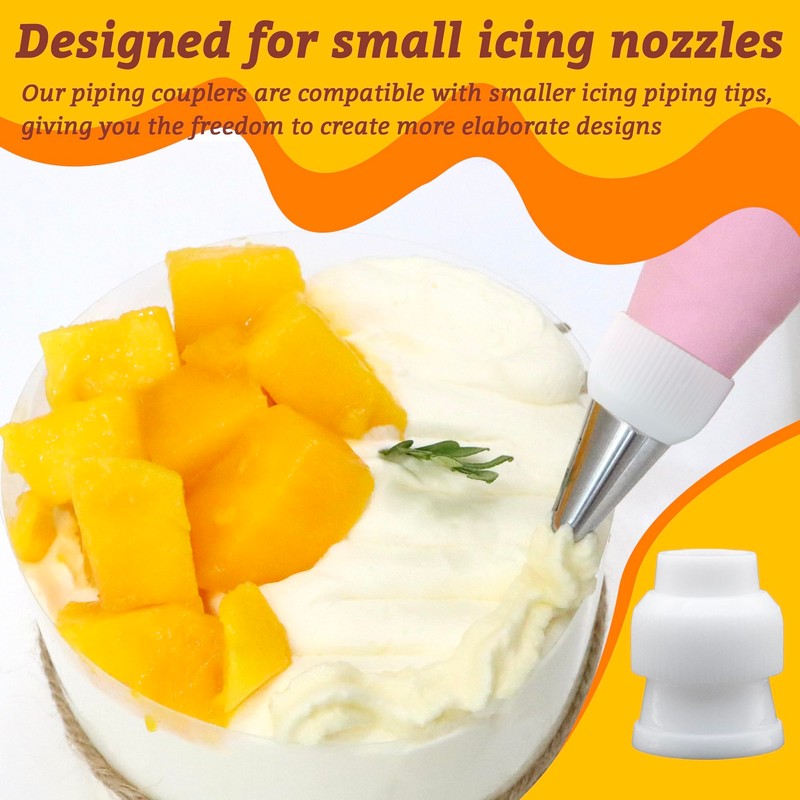 LUTQ 10 Pack Piping Bag Couplers for Icing Nozzles, Medium