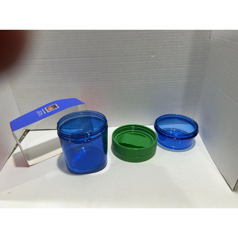 Tabitha Brown Travel Snack Cup With Utensils New Blue