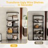 Giklux 6 PCS Wire Rack Covers for Pantry Wood Grain,