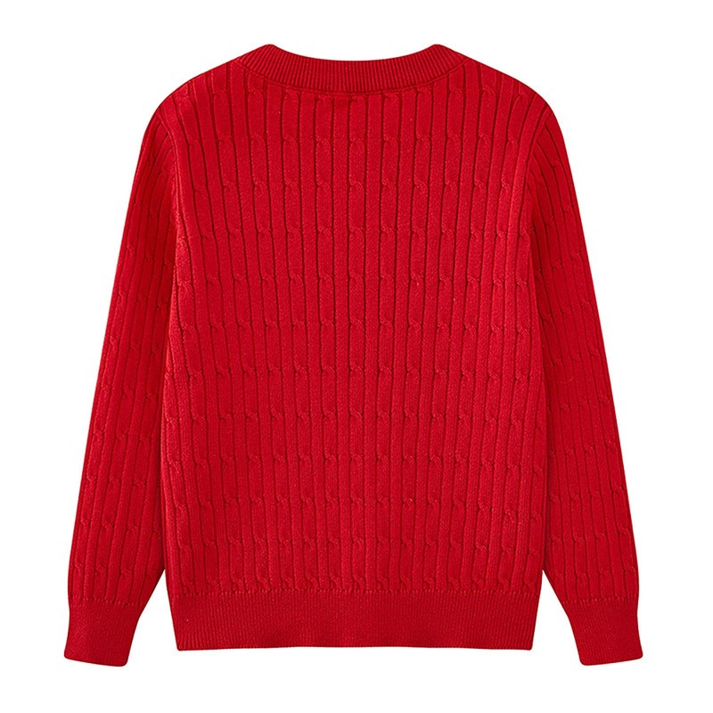 Mädchen-Strickjacke, Langarm, Rundhalsausschnitt, leicht, bequem, Pullover, Jacke, Kinderkleidung, Herbst und
