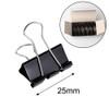 60 Pcs 25mm Mini Binder Clips, Black Metal Bulldog Clips,