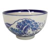 Pack Of 4 Blue Japanese Hokusai Great Wave Design Ceramic