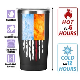 Christian Gifts for Men, Catholic Gift, Religious Gifts for Men, 20 oz Insulated Tumbler Cups with Lid, Christian Fathers Day Birthday, Bible Verse Gift, Man of God Coffee Tumbler