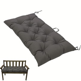 SEAHOME Indoor/Outdoor Bench Cushion,Waterproof Swing Seat Cushion,Outdoor Chair Cuhion,for Lounger Garden Furniture Patio Loveseat (47.2'' x 19.7'', Dark Grey)