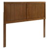 Pemberly Row Full Modern Rubberwood and MDF Headboard in Walnut