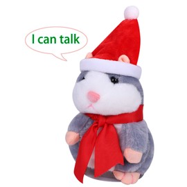 Talking Hamster Toy Repeats What You Say Electronic Plush Hamster Doll Talking Dancing Shaking Recording Hamster Doll Funny Sound Recording Doll For Boys Girls Christmas Birthday New Year Gift