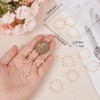 Beebeecraft 16Pcs Chandelier Connector Charm 18k Gold Plated Tibetan Circle