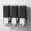 No-Drill 3 Pack 500ml Wall Mounted Soap Dispenser for Bathroom