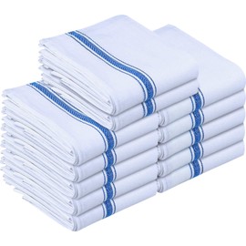 Utopia Towels Kitchen Towels Pack of 12 - 100% Cotton Tea Towels - Super Absorbent and Machine Washable - (38 x 64 cm, Grey)
