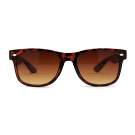 SA106 Retro Horn Rim Bi-focal Reading Sunglasses [Bifocal] Tortoise Brown +1.5