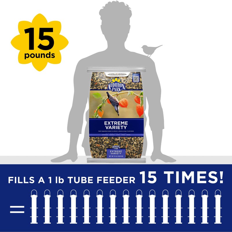 Audubon Park Extreme Variety Wild Bird Seed for Outside Feeders,