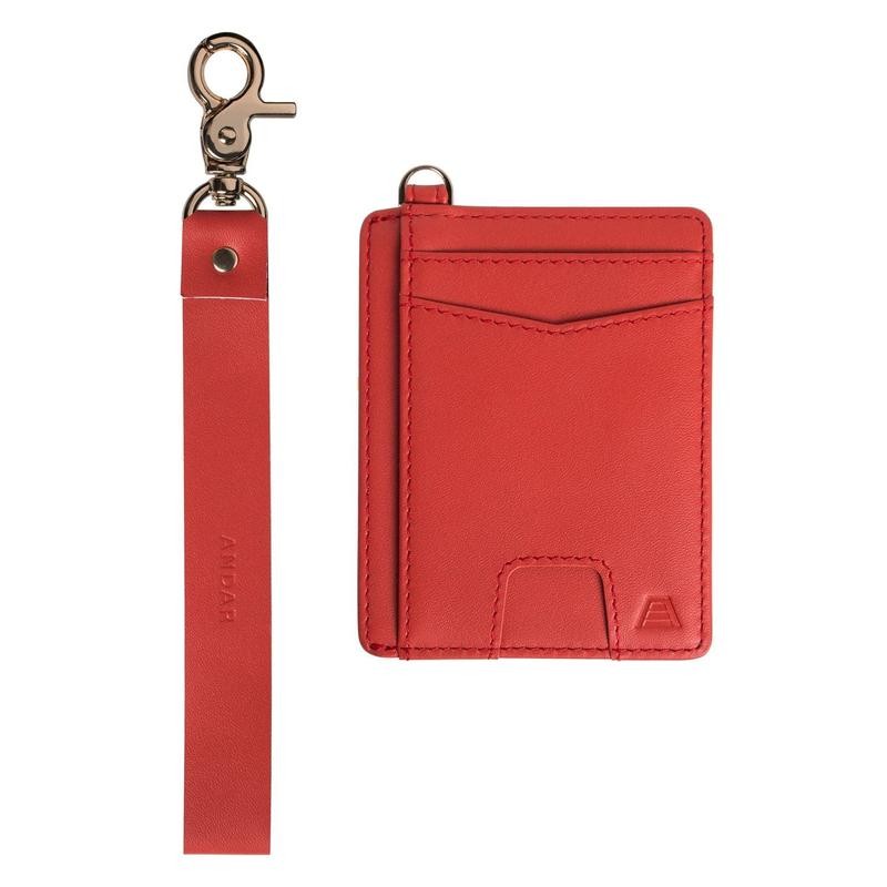 The Denner Wristlet Wallet:_Cognac Tan