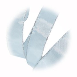 The New Pale Ice Blue Silver Tinsel Wired Ribbon, 1.5" W X 10 Yards, Winter Christmas Perfect for Crafting, Gift Wrapping, and Decorating Ribb1w02009