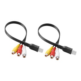 CIYODO 2 Pack to 3rca Av Cable Universal Connector for Tv Speaker Home Theater Easy Install for Av Devices