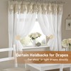 Glod Curtain Tiebacks Hooks - Crystal Wall Mounted Decorative Modern