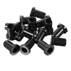 sourcingmap 15Pcs 5mm Inner Dia PVC Strain Relief Cord Boot Protector Cable Sleeve Hose Black