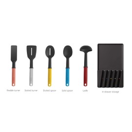 Joseph Joseph 10543 Elevated Utensil Store Utensil 5-Piece Set, Multicolor