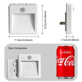 AIJOY | 2-Pack Plug in Night Light (with AU Plug) | Motion Sensor Night Light | 3-Mode Dual-Colour (Warm/Cool White) Dimmable Night Light – Motion Sensor Light Indoor for Bedroom, Bathroom, Stairs