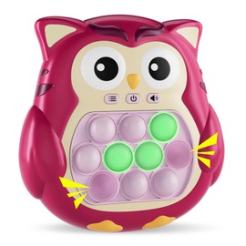 Fast Push Game Fidget Toys Pop Game It Handheld Bubble Game for Kids 4-12 ,Pop Game, Pop Fidget Light-Up Toys for Kids 6-14, Sensory Toys for Autism Birthday Gifts Boys and Girls 4 5 6 7 8-Pink Owl