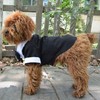 Lovelonglong Pet Costume Dog Suit Formal Tuxedo with Black Bow