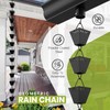Elemental Eden Rain Chain Kit w/Adapter & Extension | Black