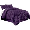8 Pcs Purple Queen/Full Size Bedding Set, Silky Soft Complete