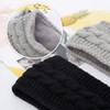 Pack of 2 Winter Headbands, Women's Knitted Thick Hairband (Black