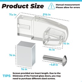 PalpitateC Acrylic Towel Bar Brackets for Basco & Alumax Shower Door Parts, Shower Door Towel Bar, Bright Chrome Sleeve with Screws - Set of Two Brackets
