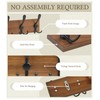 RELBRO Coat Rack Wall Mount, 16.7 Inch Wooden Wall Coat