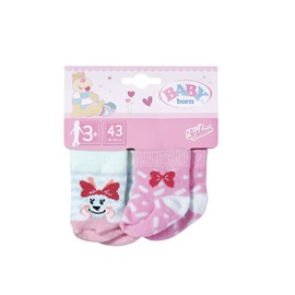 BABY born Assorted Socks 43cm Set of 2 - For Toddlers 3 Years and Up - Easy for Small Hands - Includes Socks in Two Styles