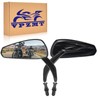 VPZMT Motorcycle Black 8mm Teardrop Rearview Mirrors for Harley Touring