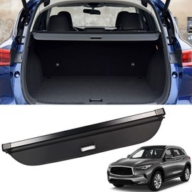Marretoo for 2024 2023 Infiniti QX50 Cargo Cover 2019 2020 2021 2022 for Infiniti QX50 Accessories Black Retractable Trunk Cover Security Shield Shade(Not for QX55)