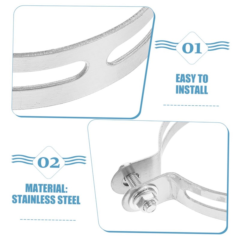 CHILDWEET Motorcycle Exhaust Bracket Clamp Stainless Steel Support for Secure