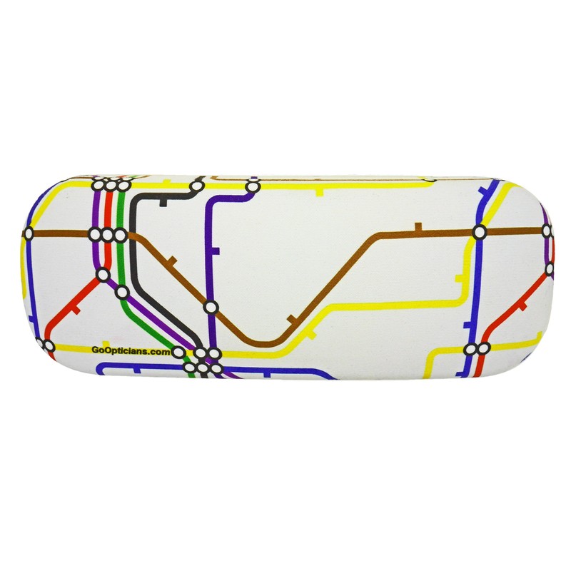 Underground Tube Map Hard Unisex Medium Size Glasses Case -