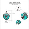 Flemtai 6 Pieces Crystal Dragon Pendants for Men Women Heart