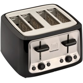 Toastmaster 4-Slice Cool Touch Toaster, Black with Stainless