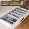 SpaceAid 7-Piece Bamboo Drawer Organizer Storage Boxes Set, Wood Tray
