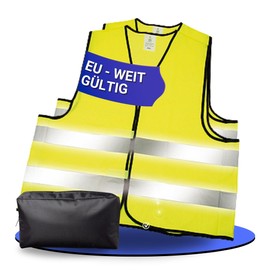Set of 2 High Visibility Vest in Case According to EN ISO 20471...