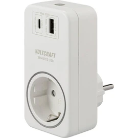 VOLTCRAFT SEM6503 Energy Cost Meter USB Interface USB Measurement (Charging Power) with Radio Socket Data Expo