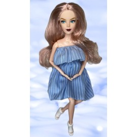 Eledoll 11.5” Doll Mom Posable Jointed Pregnant Belly Body & Baby Shower Or Educational