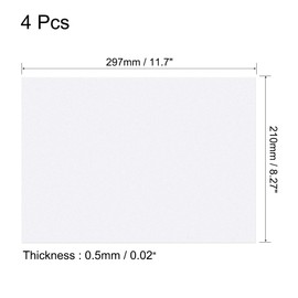 sourcing map 4Pcs Gel Light Lighting Filter Overlay Transparent Color Correction Plastic PVC Sheets Matte Translucent