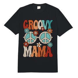 Groovy Mama Mom Hippie 60s 70s Retro Party Outfit Women Comfort Colors Adult Heavyweight T-Shirt