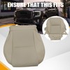NLQR Front Driver Side Bottom Replacement Seat Cover Tan Microfiber