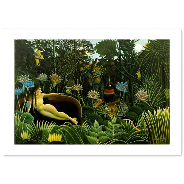 Henri Rousseau "Dream" A3 Size Poster [Money Back Guarantee Made in Japan High Quality] [Interior Wallpaper] Painting Art Wallpaper Poster
